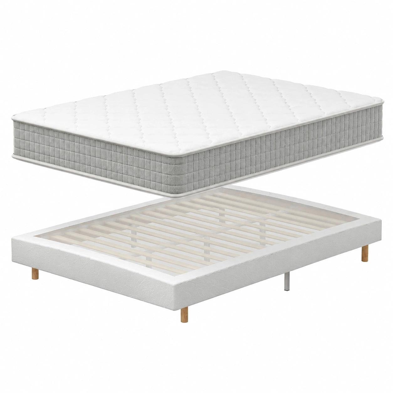 Lit, avec sommier, 2 places, 140 x 190 cm, pour la chambre