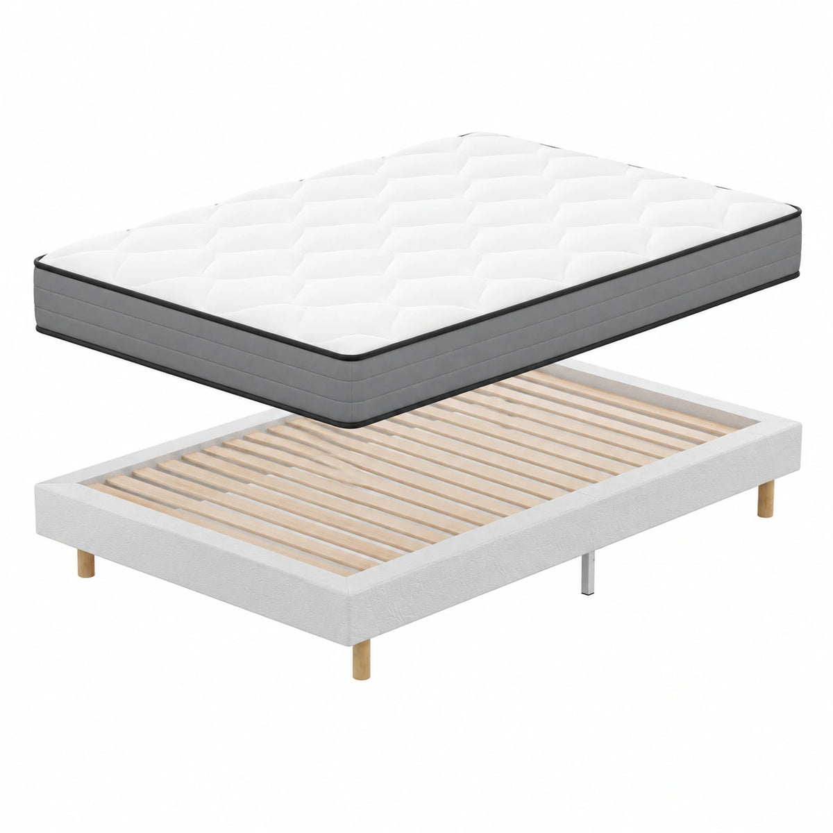 Matelas, avec sommier, 160 x 200 cm, pour la chambre