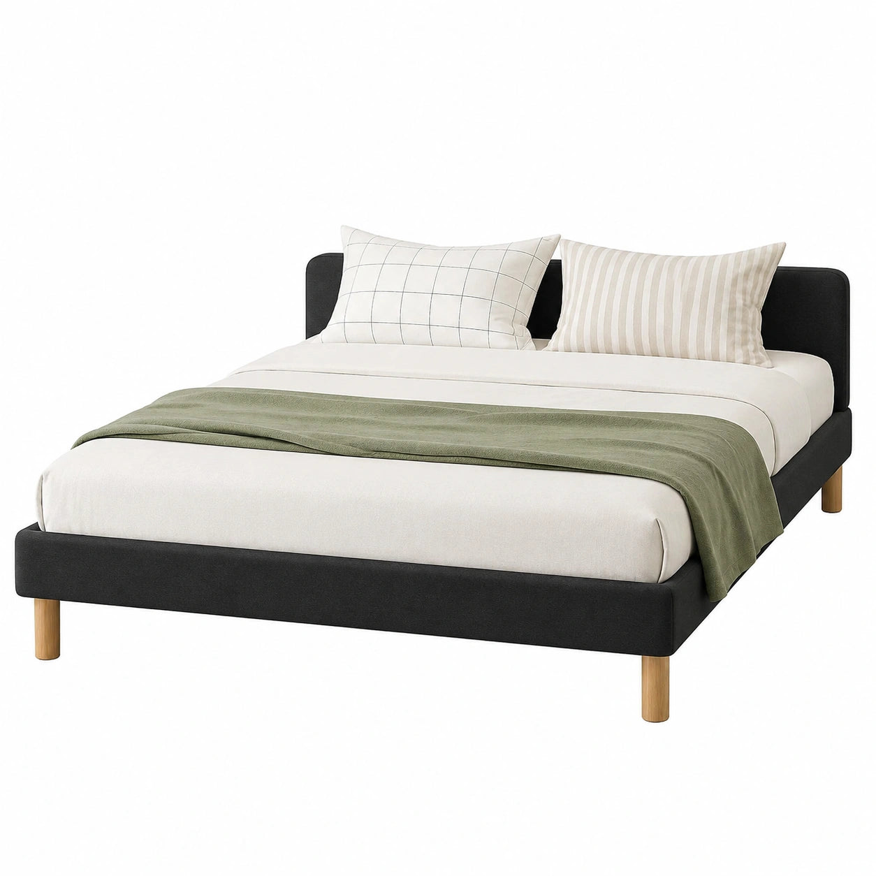 Tapis, avec sommier, 140 x 190 cm, coloris noir, pour les espaces intérieurs ou extérieurs